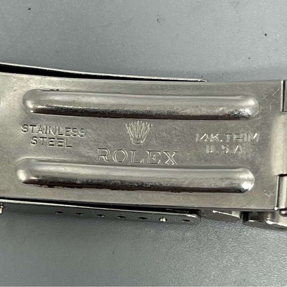 Rolex Vintage  14K Gold & Stainless Steel USA Oval Link Bracelet - Picture 7 of 13